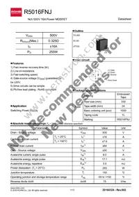 R5016FNJTL Datasheet Cover