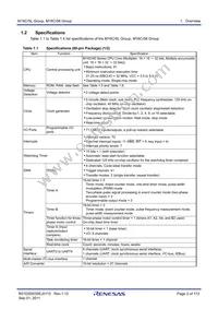 R5F35L23JFE#U0 Datasheet Page 2