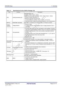 R5F3650RDFB#V2 Datasheet Page 4