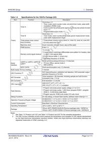 R5F3650RDFB#V2 Datasheet Page 5