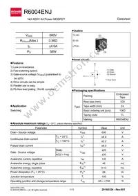 R6004ENJTL Datasheet Cover