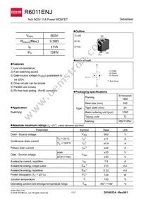 R6011ENJTL Datasheet Cover