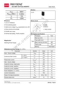 R6015ENZC8 Datasheet Cover