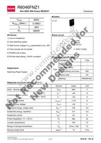 R6046FNZ1C9 Datasheet Cover