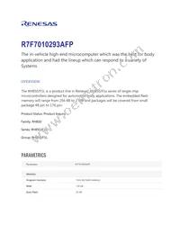 R7F7010293AFP#AA4 Datasheet Cover