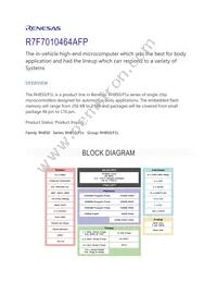 R7F7010464AFP#AA3 Datasheet Cover