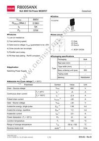 R8005ANX Datasheet Cover