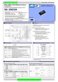 RA-8565SA:B3 ROHS Datasheet Cover