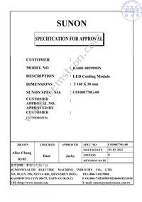 RA001-002999DN Datasheet Cover