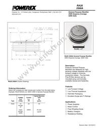 RA203425XX Datasheet Cover