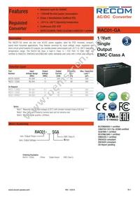 RAC01-12SGA Datasheet Cover