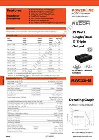 RAC15-3.3SB-ST Datasheet Cover