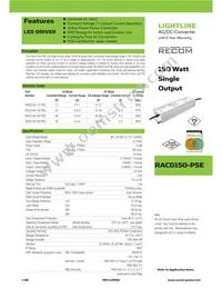 RACD150-48-PSE Datasheet Cover