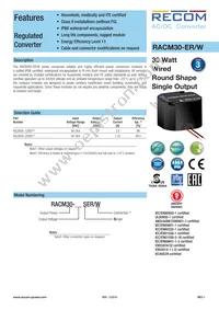 RACM30-24SER/W Datasheet Cover