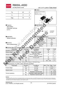 RB050L-40DDTE25 Datasheet Cover