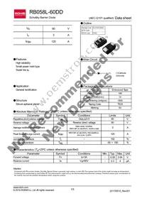 RB058L-60TE25 Datasheet Cover