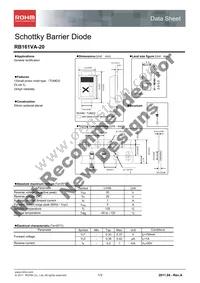 RB161VA-20TR Datasheet Cover