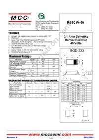 RB501V-40-TP Datasheet Cover