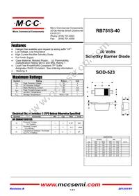 RB751S-40-TP Datasheet Cover