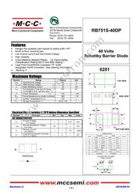 RB751S-40DP-TP Datasheet Cover