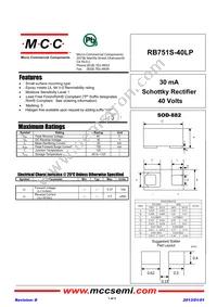 RB751S-40LP-TP Datasheet Cover