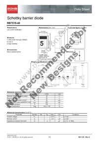 RB751S-40TE61 Datasheet Cover