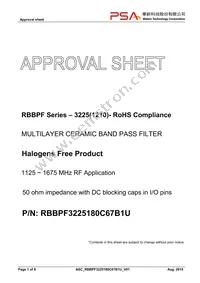 RBBPF3225180C67B1U Datasheet Cover