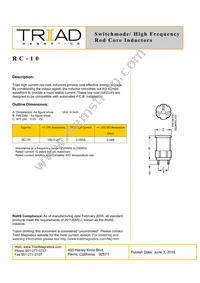 RC-10-B Datasheet Cover
