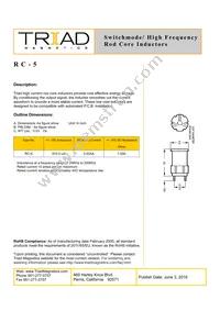 RC-5-B Datasheet Cover