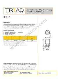 RC-7-B Datasheet Cover