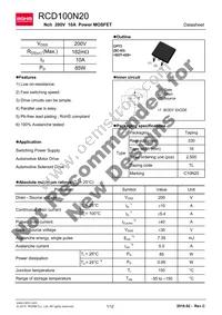 RCD100N20TL Datasheet Cover