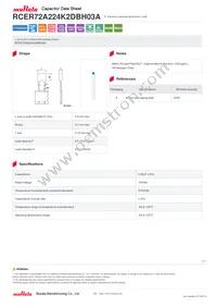 RCER72A224K2DBH03A Datasheet Cover