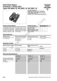 RD0605-D Datasheet Cover