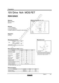 RDN120N25FU6 Datasheet Cover