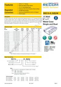 REC15-4812SZ/H3 Datasheet Cover