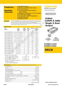 REC8-4805DRW/H3/A/M Datasheet Cover