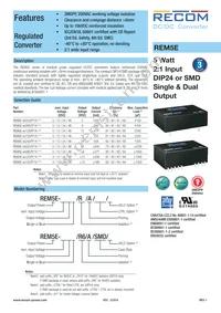 REM5E-1212S/R8/A/CTRL/X1 Datasheet Cover