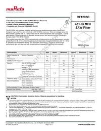 RF1295C Datasheet Cover