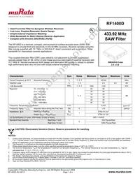 RF1400D Datasheet Cover