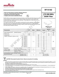 RF1414D Datasheet Cover