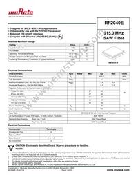 RF2040E Datasheet Cover