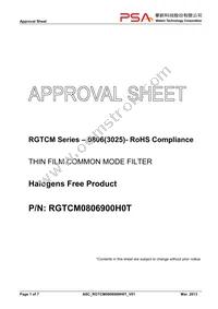 RGTCM0806900H0T Datasheet Cover