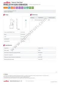 RHEL81H102K1DBA03A Datasheet Cover