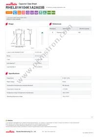 RHEL81H104K1A2A03B Datasheet Cover