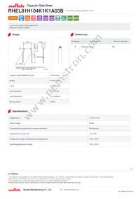 RHEL81H104K1K1A03B Datasheet Cover