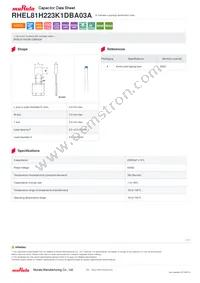 RHEL81H223K1DBA03A Datasheet Cover