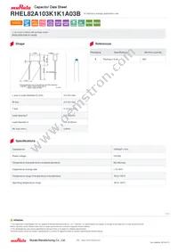 RHEL82A103K1K1A03B Datasheet Cover