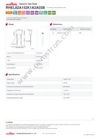 RHEL82A152K1A2A03B Datasheet Cover