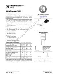 RHRG5060-F085 Datasheet Cover