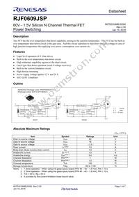 RJF0609JSP-00#J0 Datasheet Cover